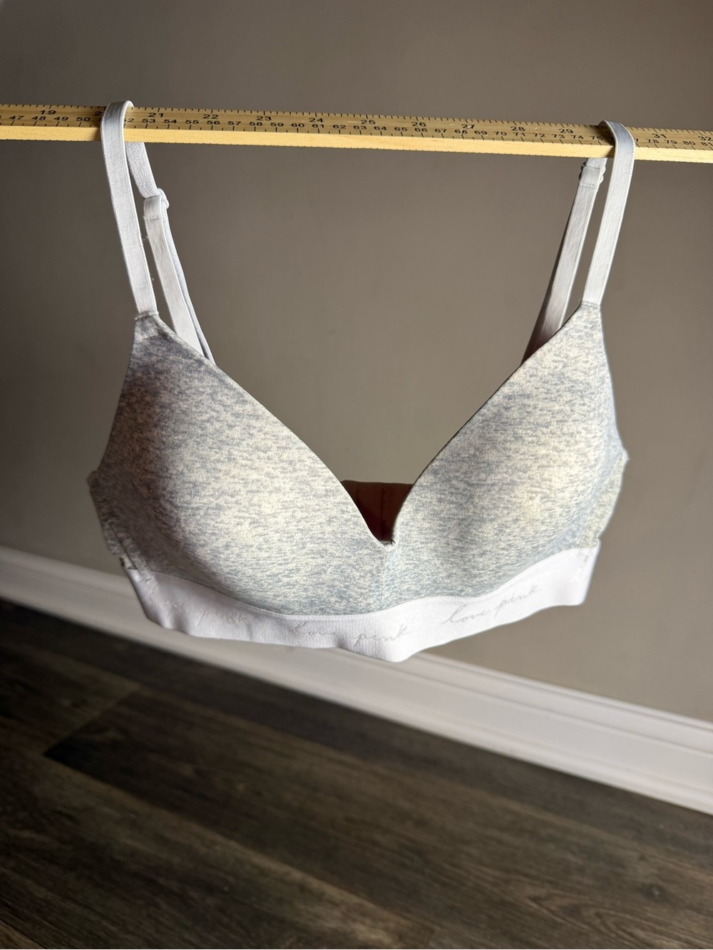 PINK Victoria's Secret Heather Gray Wireless Light Support Bra